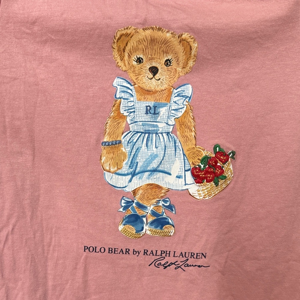 Ralph Lauren Pink Polo Bear Ruffle Dress - Picture 4 of 5